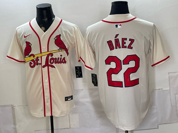Cardinals #22 Javier Báez Cream Classic Baseball Jersey New Cool Base Stitched MLB Jersey KKE034 – 2026–27