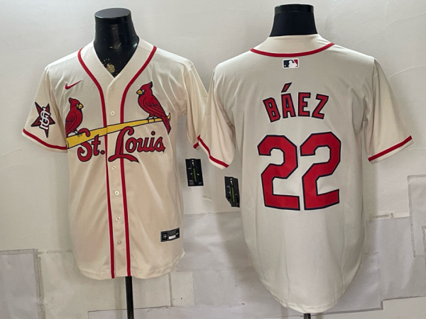 yp251513867-035 Cardinals #22 Javier Báez Cream Classic Baseball Jersey New Cool Base Stitched MLB Jersey KKE035 – 2026–27
