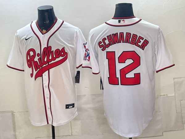 yp251513867-047 Phillies #12 Kyle Schwarber White Classic Baseball Jersey New Cool Base Stitched MLB Jersey KKE047 – 2026–27