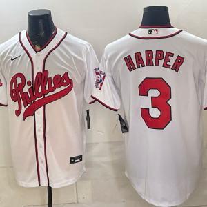 Phillies #3 Bryce Harper White Classic Baseball Jersey New Cool Base Stitched MLB Jersey KKE051 – 2026–27
