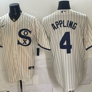 yp251513867-059 White Sox #4 Luke Appling Cream Pinstripe Throwback Baseball Jersey New Cool Base Stitched MLB Jersey KKE059 – 2026–27