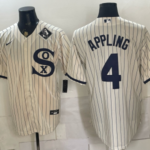 White Sox #4 Luke Appling Cream Pinstripe Throwback Baseball Jersey New Cool Base Stitched MLB Jersey KKE061 – 2026–27