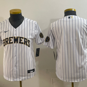 Brewers White Pinstripe Vintage Baseball Jersey New Cool Base Stitched MLB Jersey KKE063 – 2026–27
