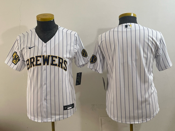 yp251513867-063 Brewers White Pinstripe Vintage Baseball Jersey New Cool Base Stitched MLB Jersey KKE063 – 2026–27