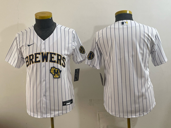 Brewers White Pinstripe Vintage Baseball Jersey New Cool Base Stitched MLB Jersey KKE064 – 2026–27