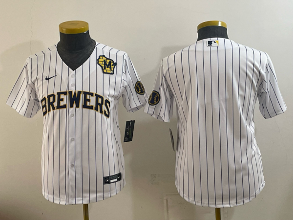 yp251513867-065 Brewers White Pinstripe Vintage Baseball Jersey New Cool Base Stitched MLB Jersey KKE065 – 2026–27