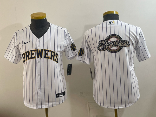 yp251513867-066 Brewers White Pinstripe Vintage Baseball Jersey New Cool Base Stitched MLB Jersey KKE066 – 2026–27