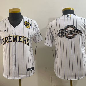 Brewers White Pinstripe Vintage Baseball Jersey New Cool Base Stitched MLB Jersey KKE068 – 2026–27