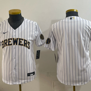 Brewers White Pinstripe Vintage Baseball Jersey New Cool Base Stitched MLB Jersey KKE069 – 2026–27