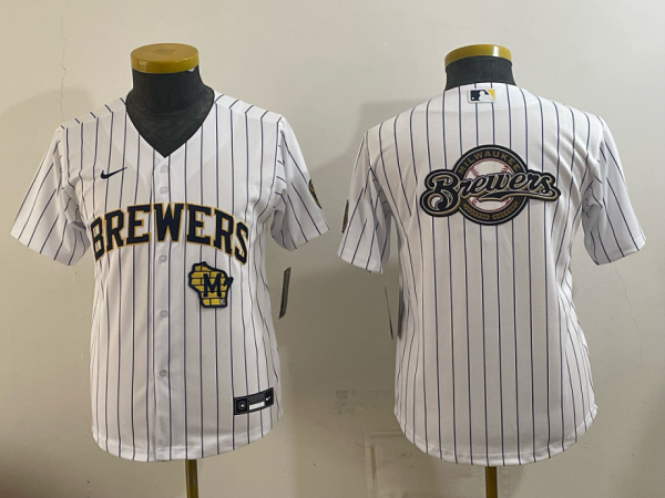 yp251513867-070 Brewers White Pinstripe Vintage Baseball Jersey New Cool Base Stitched MLB Jersey KKE070 – 2026–27