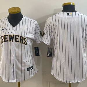 Brewers White Pinstripe Vintage Baseball Jersey New Cool Base Stitched MLB Jersey KKE077 – 2026–27