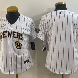 Brewers White Pinstripe Vintage Baseball Jersey New Cool Base Stitched MLB Jersey KKE080 – 2026–27