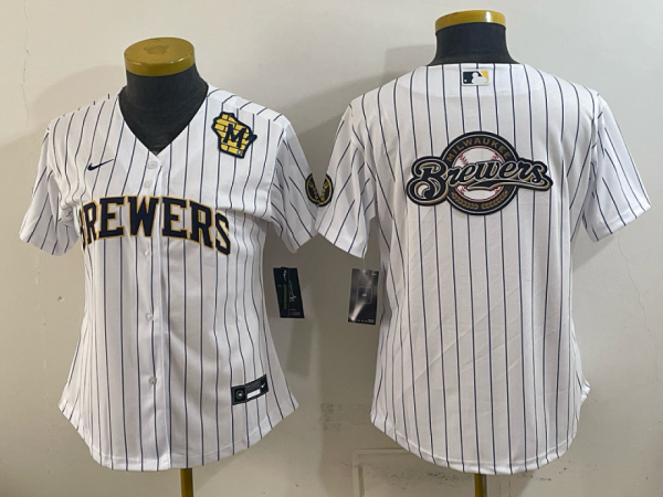 yp251513867-083 Brewers White Pinstripe Vintage Baseball Jersey New Cool Base Stitched MLB Jersey KKE083 – 2026–27