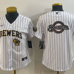 Brewers White Pinstripe Vintage Baseball Jersey New Cool Base Stitched MLB Jersey KKE084 – 2026–27