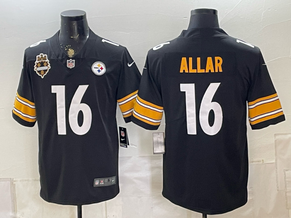 Steelers #16 Drew Allar Black Throwback Football Jersey Men’s Stitched NFL Elite Jersey KKD002 – 2026–27