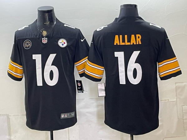 Steelers #16 Drew Allar Black Throwback Football Jersey Men’s Stitched NFL Elite Jersey KKD004 – 2026–27