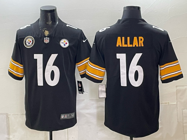 Steelers #16 Drew Allar Black Throwback Football Jersey Men’s Stitched NFL Elite Jersey KKD005 – 2026–27
