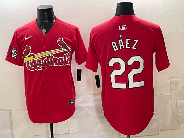 yp251776016-010 Cardinals #22 Javier Báez Red Classic Baseball Jersey New Cool Base Stitched MLB Jersey KKD010 – 2026–27