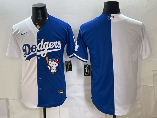 yp251776016-016 Dodgers White and Royal Blue Hello Kitty Collaboration Baseball Jersey New Cool Base Stitched MLB Jersey KKD016 – 2026–27