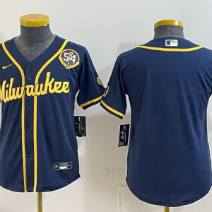 Brewers Navy Blue Vintage Baseball Jersey New Cool Base Stitched MLB Jersey KKD025 – 2026–27
