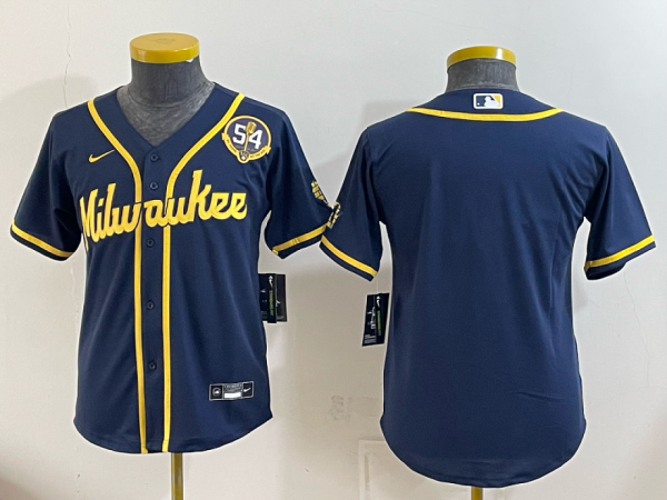 yp251776016-025 Brewers Navy Blue Vintage Baseball Jersey New Cool Base Stitched MLB Jersey KKD025 – 2026–27