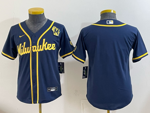 yp251776016-026 Brewers Navy Blue Vintage Baseball Jersey New Cool Base Stitched MLB Jersey KKD026 – 2026–27