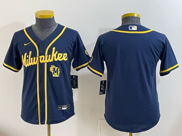 yp251776016-027 Brewers Navy Blue Vintage Baseball Jersey New Cool Base Stitched MLB Jersey KKD027 – 2026–27