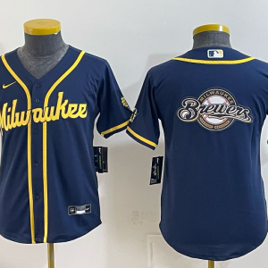Brewers Navy Blue Vintage Baseball Jersey New Cool Base Stitched MLB Jersey KKD028 – 2026–27