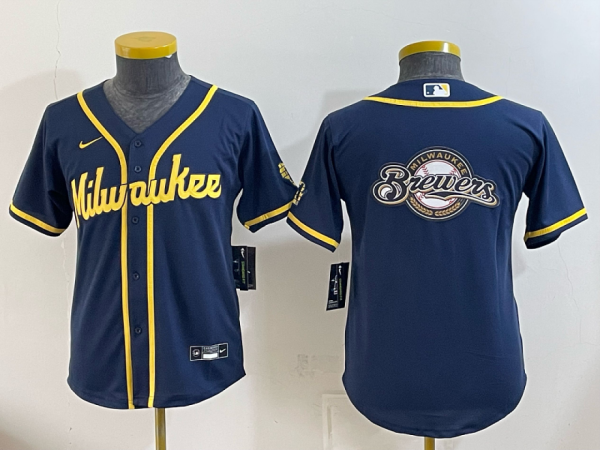 yp251776016-028 Brewers Navy Blue Vintage Baseball Jersey New Cool Base Stitched MLB Jersey KKD028 – 2026–27