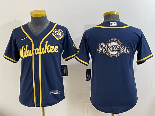 yp251776016-029 Brewers Navy Blue Vintage Baseball Jersey New Cool Base Stitched MLB Jersey KKD029 – 2026–27