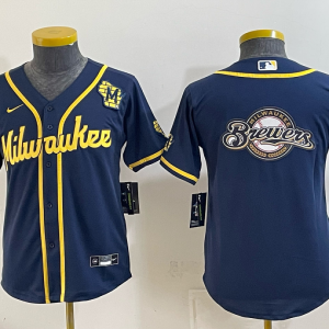 Brewers Navy Blue Vintage Baseball Jersey New Cool Base Stitched MLB Jersey KKD030 – 2026–27