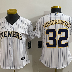 Brewers #32 Jacob Misiorowski White Pinstripe Vintage Baseball Jersey New Cool Base Stitched MLB Jersey KKD037 – 2026–27