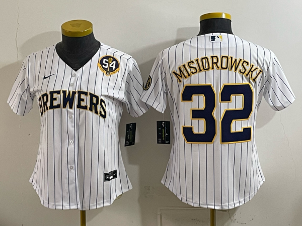 Brewers #32 Jacob Misiorowski White Pinstripe Vintage Baseball Jersey New Cool Base Stitched MLB Jersey KKD038 – 2026–27