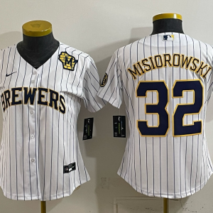 Brewers #32 Jacob Misiorowski White Pinstripe Vintage Baseball Jersey New Cool Base Stitched MLB Jersey KKD040 – 2026–27