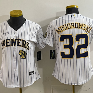 Brewers #32 Jacob Misiorowski White Pinstripe Vintage Baseball Jersey New Cool Base Stitched MLB Jersey KKD041 – 2026–27
