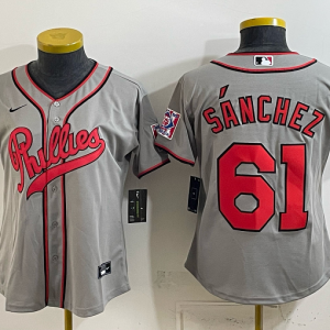Phillies #61 Cristopher Sánchez Gray Throwback Baseball Jersey New Cool Base Stitched MLB Jersey KKD047 – 2026–27