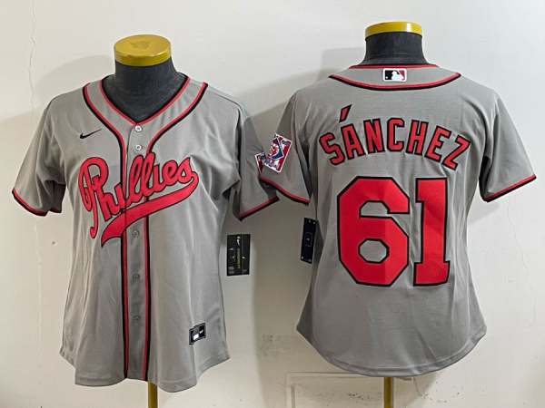 yp251776016-047 Phillies #61 Cristopher Sánchez Gray Throwback Baseball Jersey New Cool Base Stitched MLB Jersey KKD047 – 2026–27
