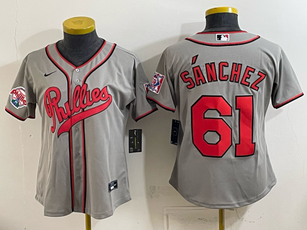 yp251776016-048 Phillies #61 Cristopher Sánchez Gray Throwback Baseball Jersey New Cool Base Stitched MLB Jersey KKD048 – 2026–27