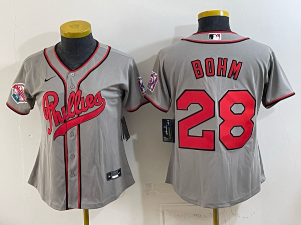 Phillies #28 Alec Bohm Gray Throwback Baseball Jersey New Cool Base Stitched MLB Jersey KKD057 – 2026–27