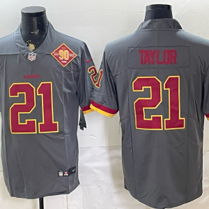 Commanders #21 Sean Taylor Gray Commemorative Patch Football Jersey Men’s Stitched NFL Elite Jersey KKC007 – 2026–27