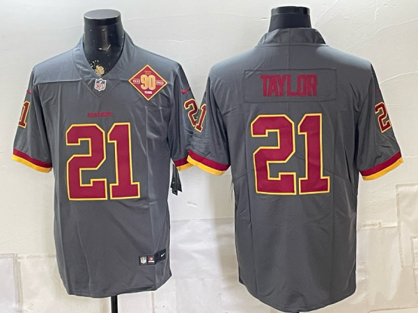 yp251957042-007 Commanders #21 Sean Taylor Gray Commemorative Patch Football Jersey Men’s Stitched NFL Elite Jersey KKC007 – 2026–27