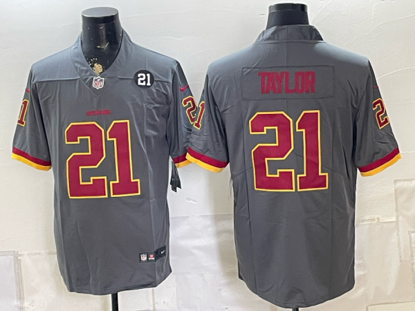 yp251957042-009 Commanders #21 Sean Taylor Gray Commemorative Patch Football Jersey Men’s Stitched NFL Elite Jersey KKC009 – 2026–27