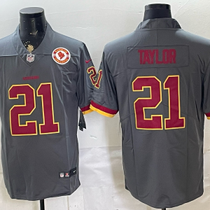Commanders #21 Sean Taylor Gray Commemorative Patch Football Jersey Men’s Stitched NFL Elite Jersey KKC010 – 2026–27