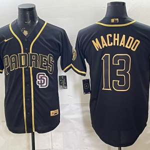 Padres #13 Manny Machado Navy Blue Gold Lettering Vintage Baseball Jersey New Cool Base Stitched MLB Jersey KKC013 – 2026–27