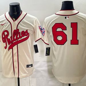 Phillies #61 Cream Vintage Baseball Jersey New Cool Base Stitched MLB Jersey KKC016 – 2026–27