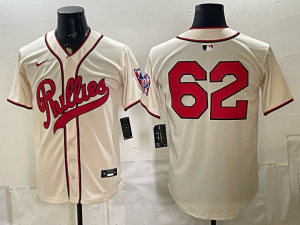 yp251957042-017 Phillies #62 Cream Vintage Baseball Jersey New Cool Base Stitched MLB Jersey KKC017 – 2026–27