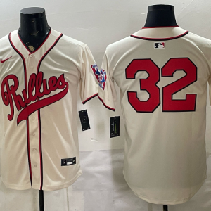 Phillies #32 Cream Vintage Baseball Jersey New Cool Base Stitched MLB Jersey KKC018 – 2026–27