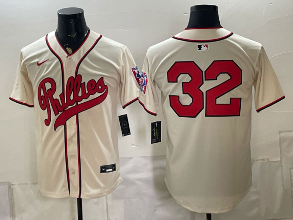 Phillies #32 Cream Vintage Baseball Jersey New Cool Base Stitched MLB Jersey KKC018 – 2026–27