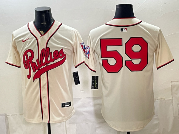 yp251957042-019 Phillies #59 Cream Vintage Baseball Jersey New Cool Base Stitched MLB Jersey KKC019 – 2026–27