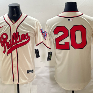 yp251957042-026 Phillies #20 Cream Vintage Baseball Jersey New Cool Base Stitched MLB Jersey KKC026 – 2026–27